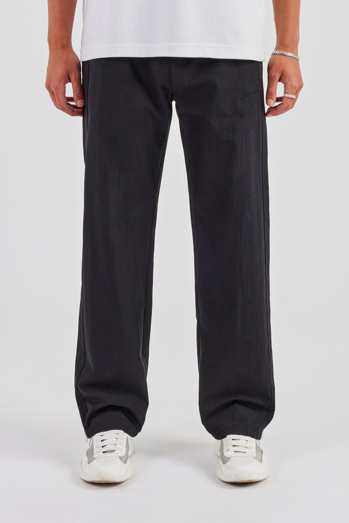Bonded Nylon Track Pant - Black